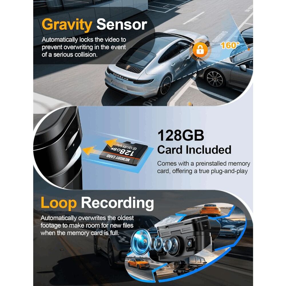 KEYROO R4-4K 360° 4-Channel Dash Camera - Picture 5 of 9